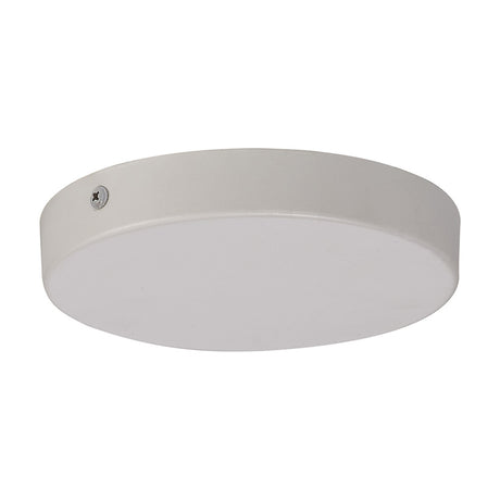 Hayes Round No-Hole Ceiling Rose 15cm in white, a plain disc-shaped fixture with a single visible fixing screw, shown on a plain background.