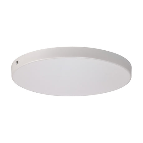 Hayes Round Ceiling Rose 28cm in matt white, a slim circular fitting with four evenly spaced holes for pendant drops, shown on a plain white background.