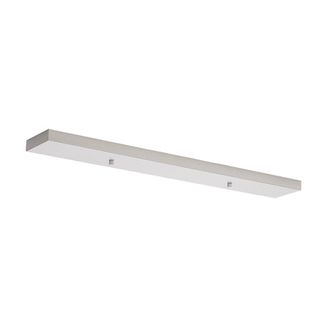 Hayes Linear No-Hole Ceiling Rose in white, a slim 70cm rectangular plate with two visible mounting points, shown against a plain white background.
