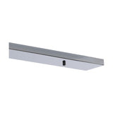 Hayes Linear Ceiling Plate in polished chrome, a slim 110cm bar with five wiring holes and a central connector, shown on a plain white background.