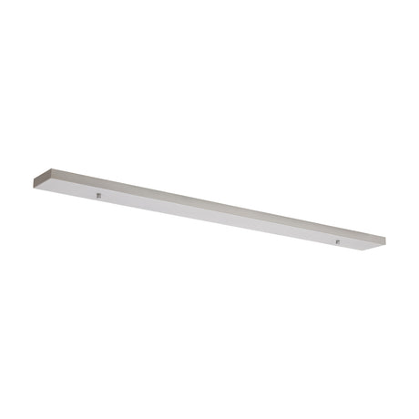 Hayes No-Hole Linear Ceiling Plate 10cm x 110cm in white, a slim rectangular bar with a shallow profile and blank face, shown on a plain background.