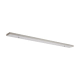 Hayes Linear Ceiling Plate, a slim 110cm white bar with 5 evenly spaced mounting holes for pendant lights, shown on a plain white background.
