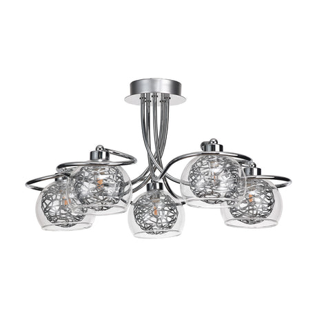 Talia 5 Light G9 Ceiling Light 52cm - Polished Chrome