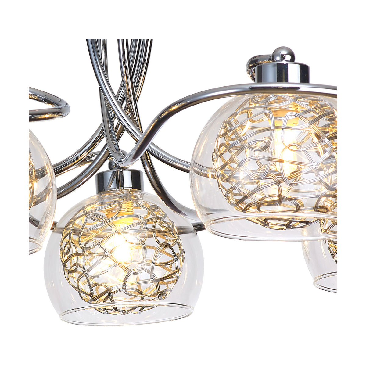 Talia 5 Light G9 Ceiling Light 52cm - Polished Chrome