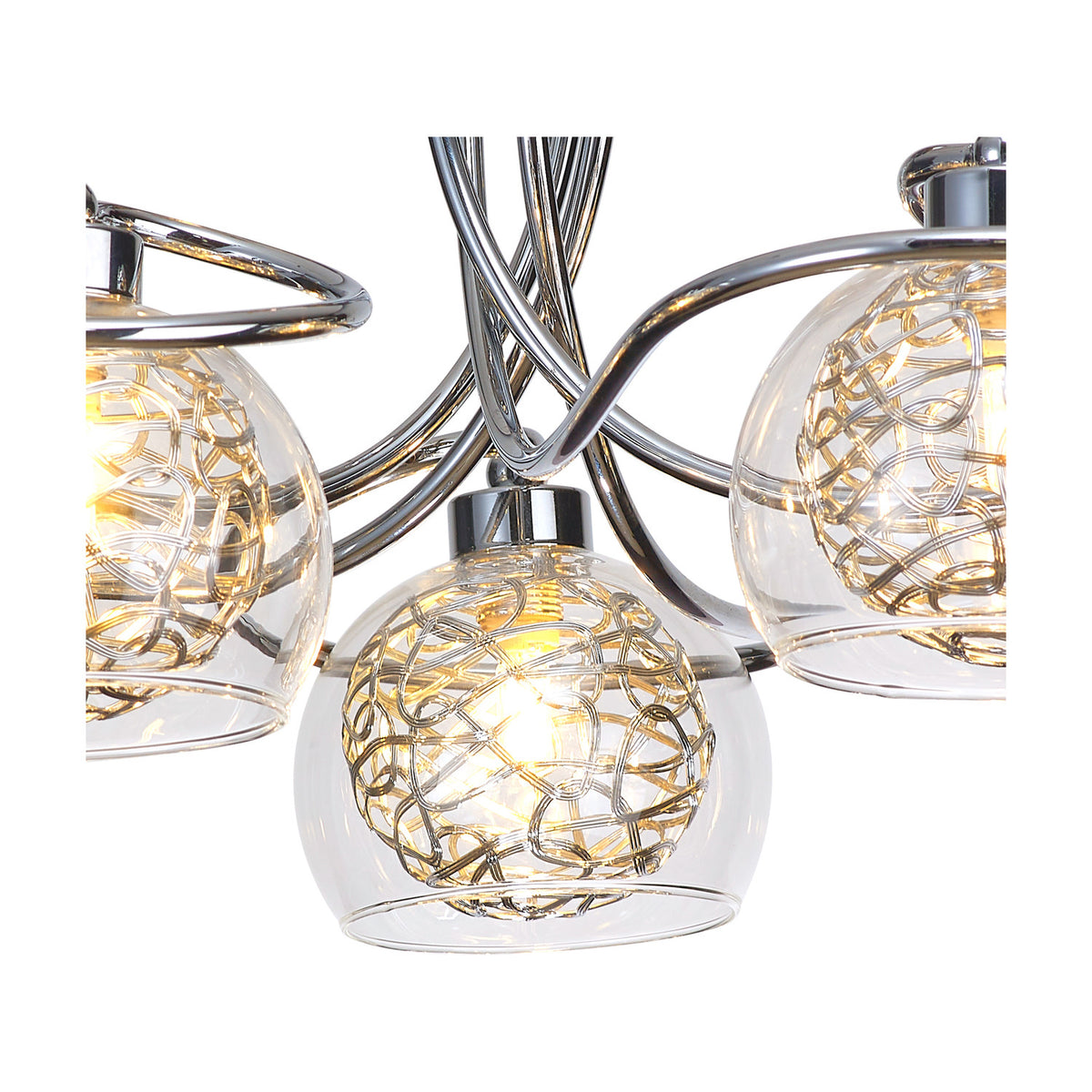 Talia 5 Light G9 Ceiling Light 52cm - Polished Chrome