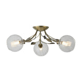 Elm 3 Light G9 Ceiling Light 52.5cm - Antique Brass