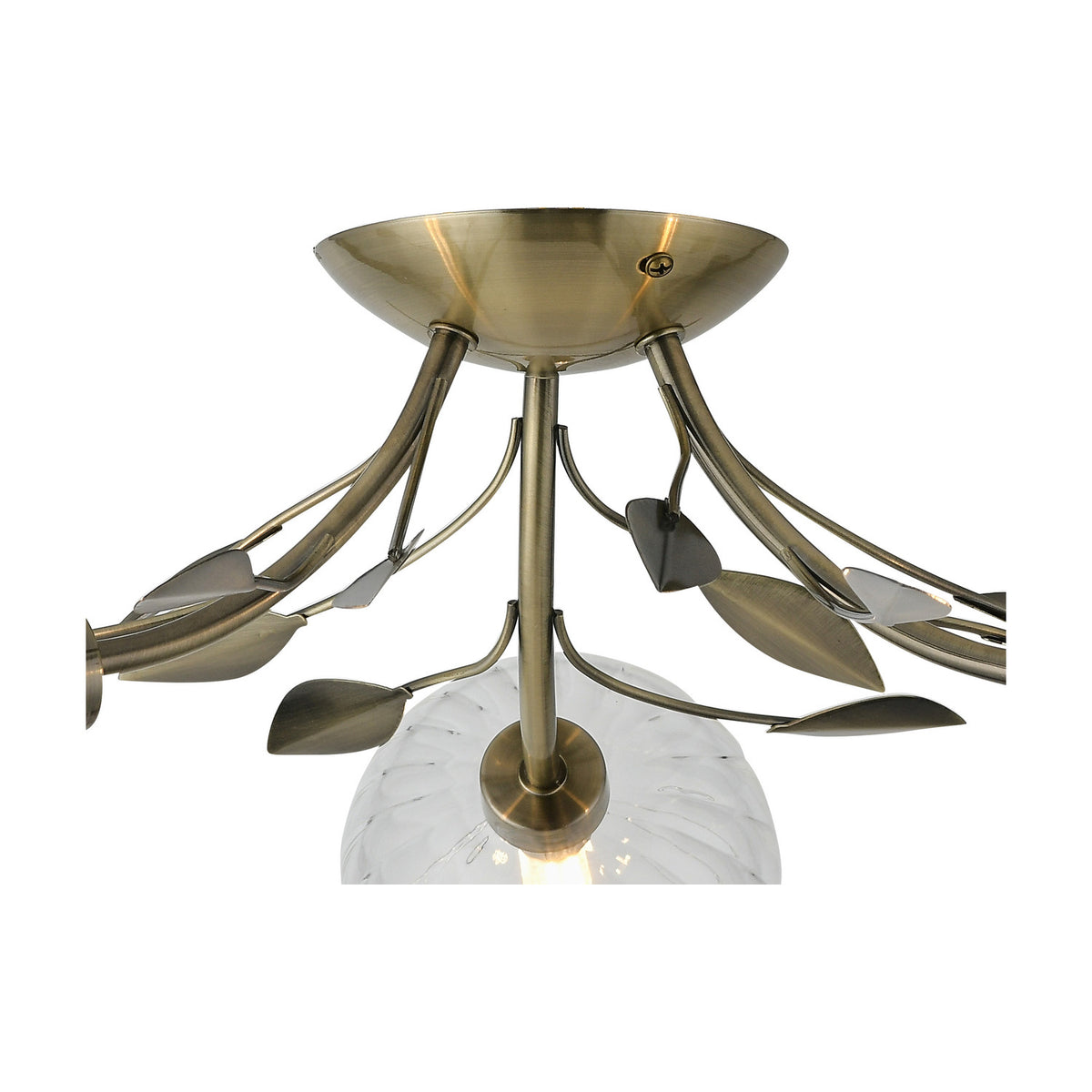 Elm 3 Light G9 Ceiling Light 52.5cm - Antique Brass