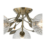 Elm 5 Light G9 Ceiling Light 52.5cm - Antique Brass