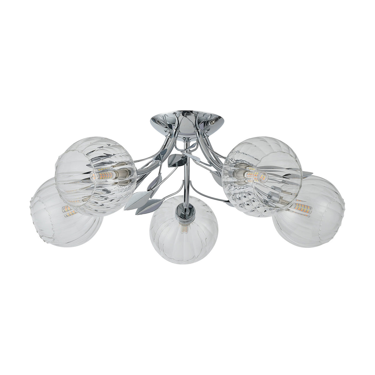 Elm 5 Light G9 Ceiling Light 52.5cm - Polished Chrome