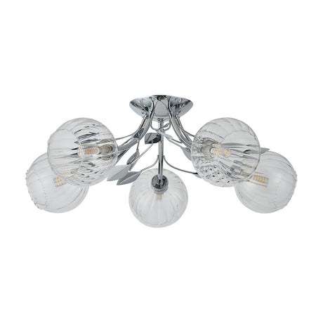 Elm 5 Light G9 Ceiling Light 52.5cm - Polished Chrome