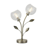 Elm 2 Light G9 Table Lamp 12cm Long - Antique Brass
