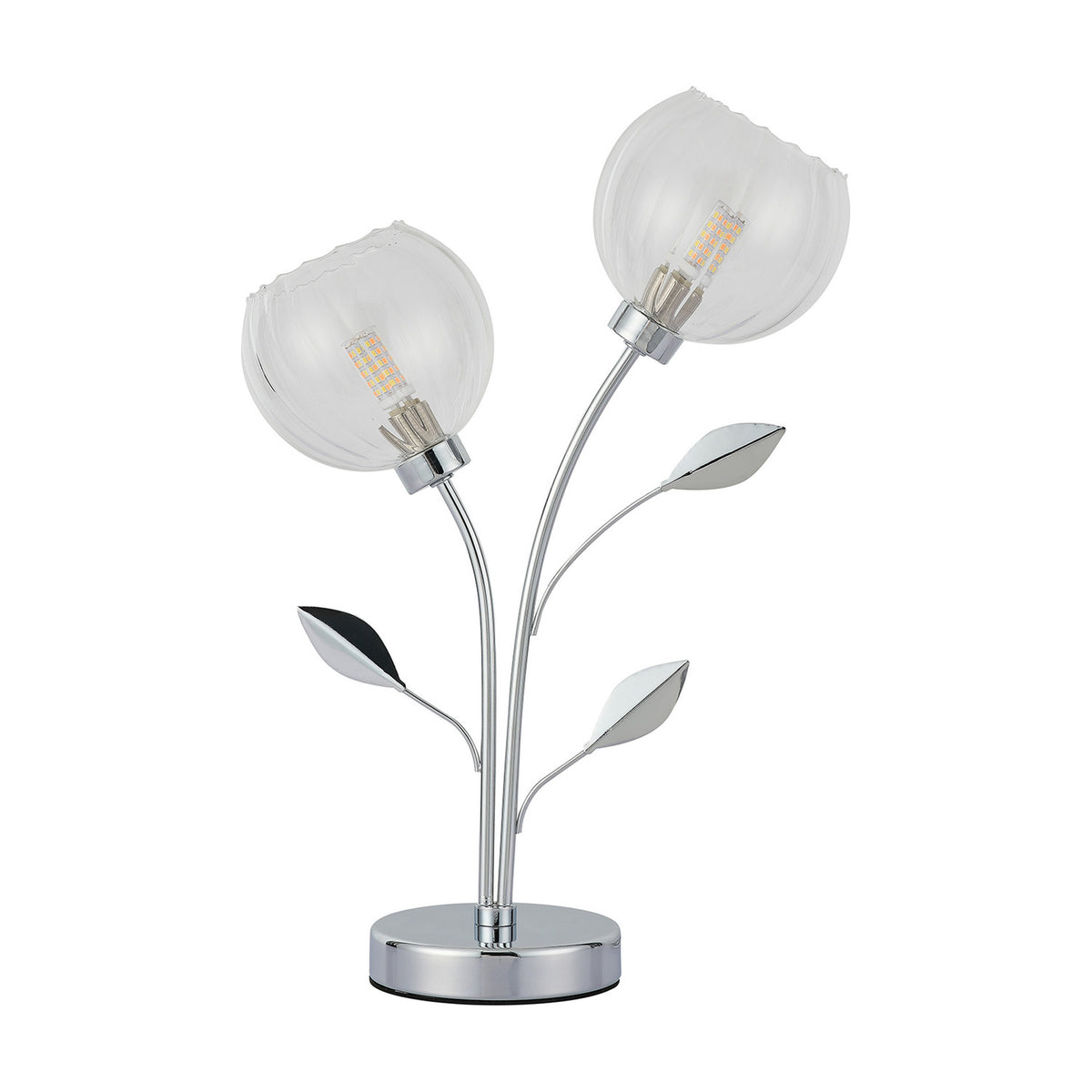 Elm 2 Light G9 Table Lamp 12cm Long - Polished Chrome