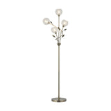 Elm 4 Light G9 Floor Lamp 40cm Long - Antique Brass