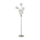 Elm 4 Light G9 Floor Lamp 40cm Long - Antique Brass