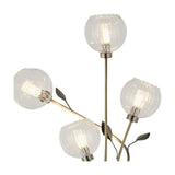Elm 4 Light G9 Floor Lamp 40cm Long - Antique Brass