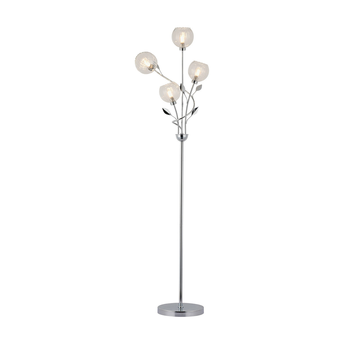 Elm 4 Light G9 Floor Lamp 40cm Long - Polished Chrome