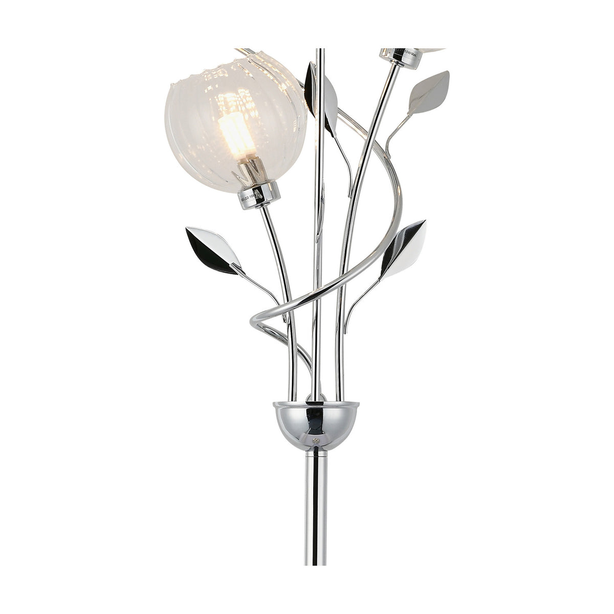 Elm 4 Light G9 Floor Lamp 40cm Long - Polished Chrome