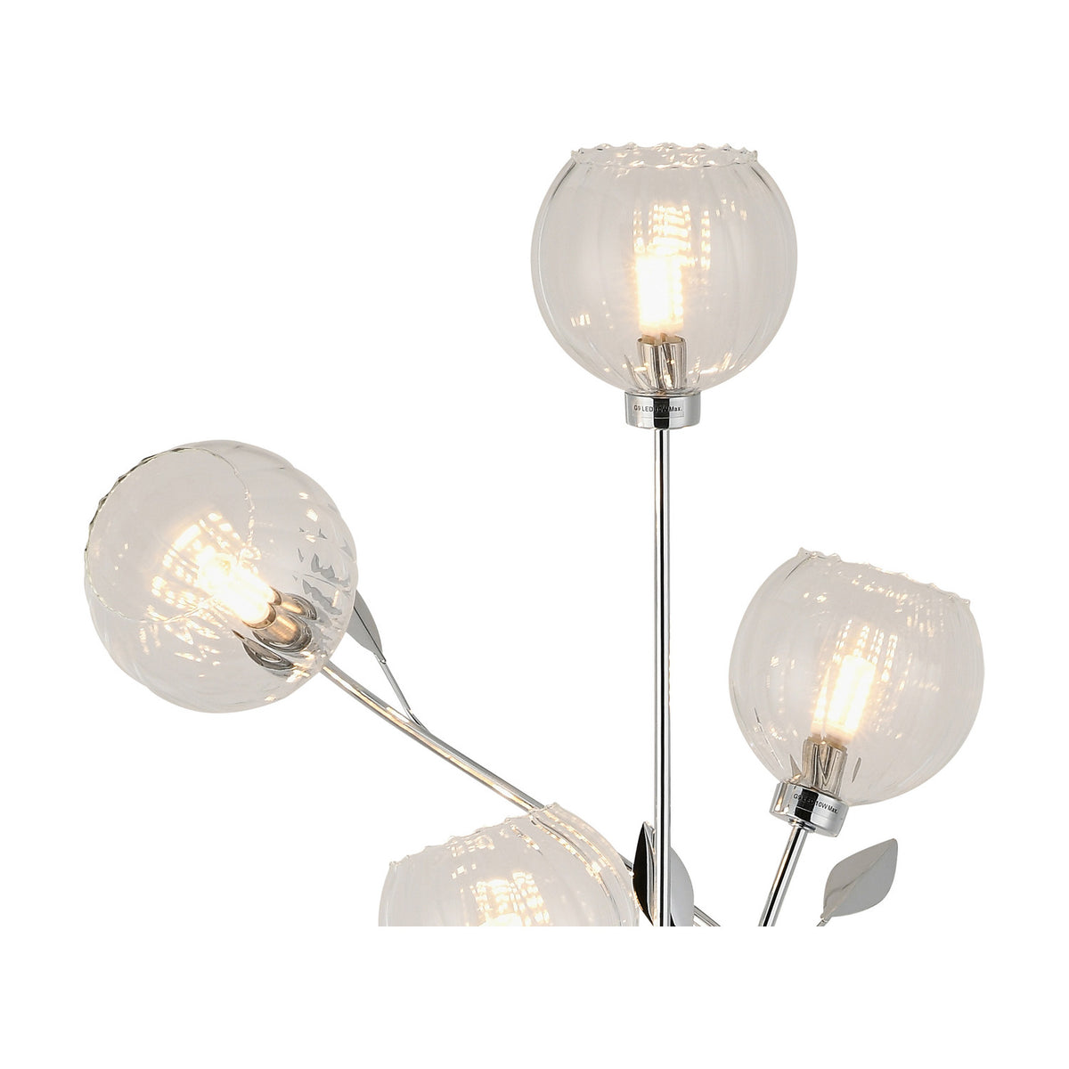 Elm 4 Light G9 Floor Lamp 40cm Long - Polished Chrome