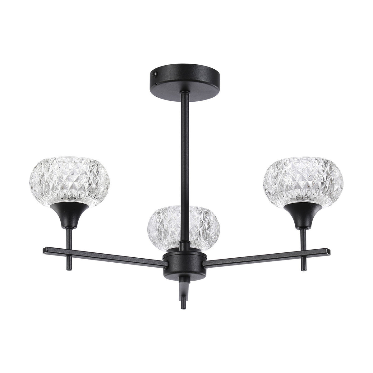 Aria 3 Light G9 Pendant Light 47cm - Satin Black