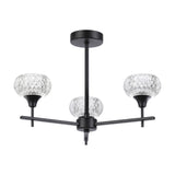 Aria 3 Light G9 Pendant Light 47cm - Satin Black