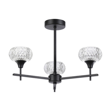 Aria 3 Light G9 Pendant Light 47cm - Satin Black
