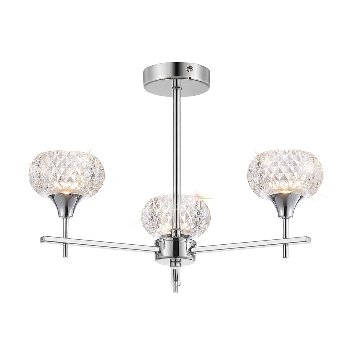 Aria 3 Light G9 Pendant Light 47cm - Polished Chrome