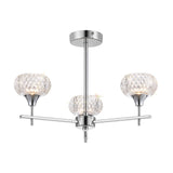 Aria 3 Light G9 Pendant Light 47cm - Polished Chrome