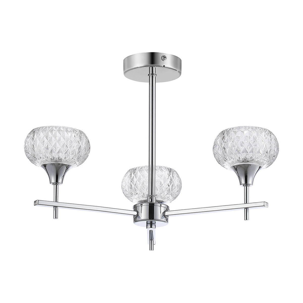 Aria 3 Light G9 Pendant Light 47cm - Polished Chrome