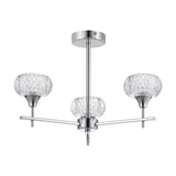 Aria 3 Light G9 Pendant Light 47cm - Polished Chrome