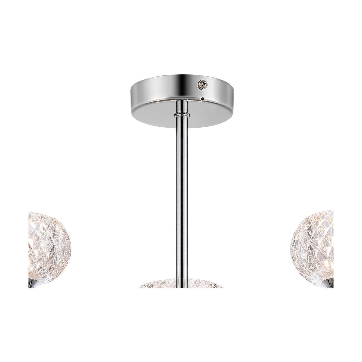 Aria 3 Light G9 Pendant Light 47cm - Polished Chrome