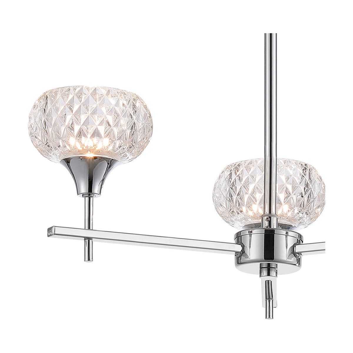 Aria 3 Light G9 Pendant Light 47cm - Polished Chrome