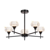 Aria 5 Light G9 Pendant Light 54cm - Satin Black