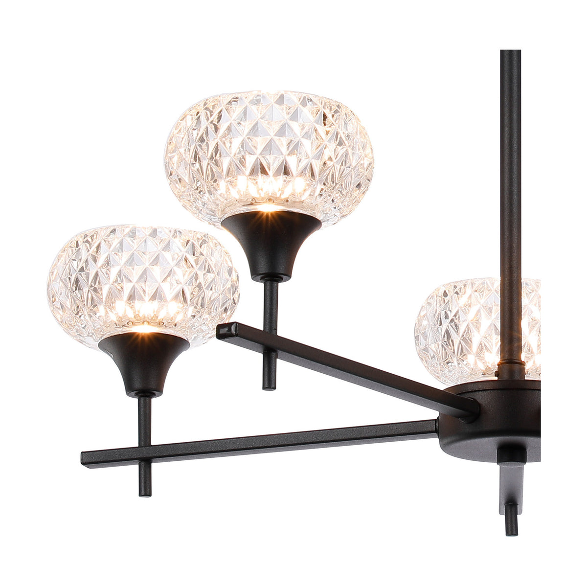 Aria 5 Light G9 Pendant Light 54cm - Satin Black
