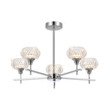 Aria 5 Light G9 Pendant Light 54cm - Polished Chrome