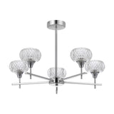 Aria 5 Light G9 Pendant Light 54cm - Polished Chrome