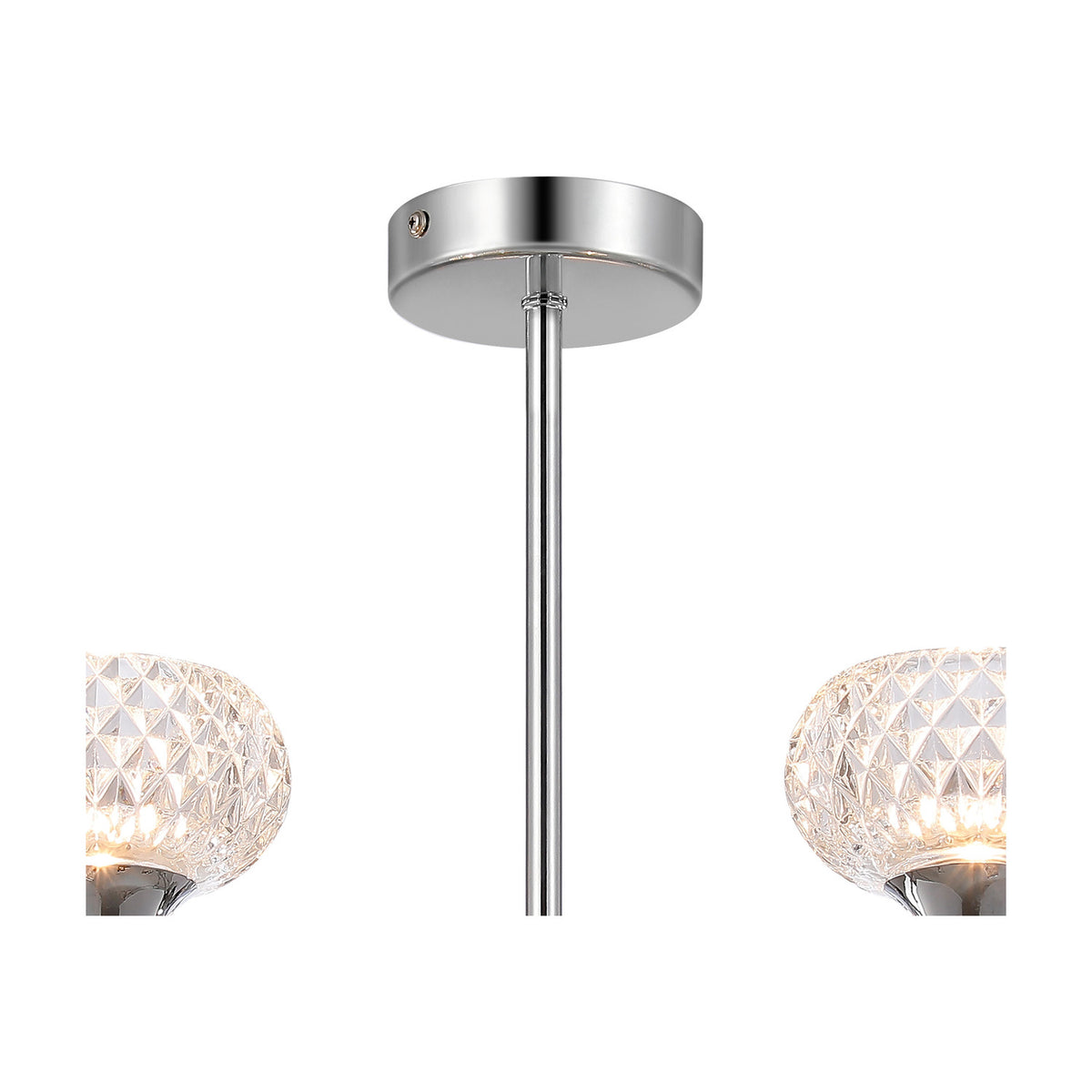 Aria 5 Light G9 Pendant Light 54cm - Polished Chrome