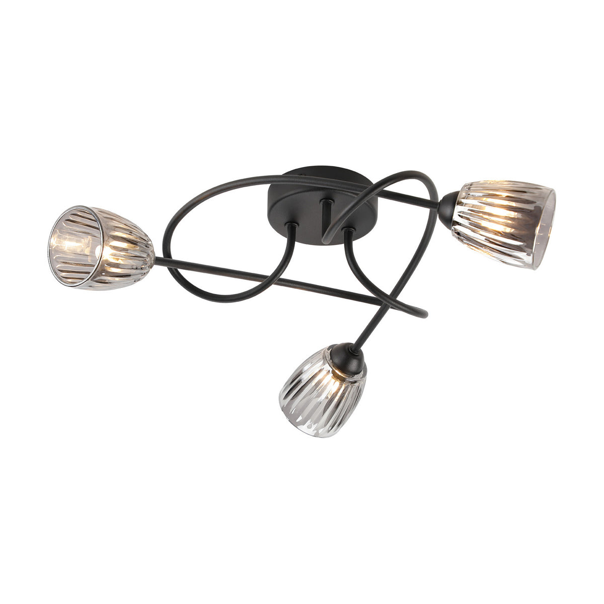 Connie 3 Light G9 Ceiling Light 48cm - Satin Black