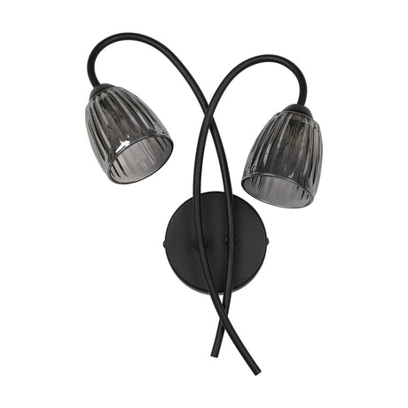 Connie 2 Light G9 Wall Light - Satin Black