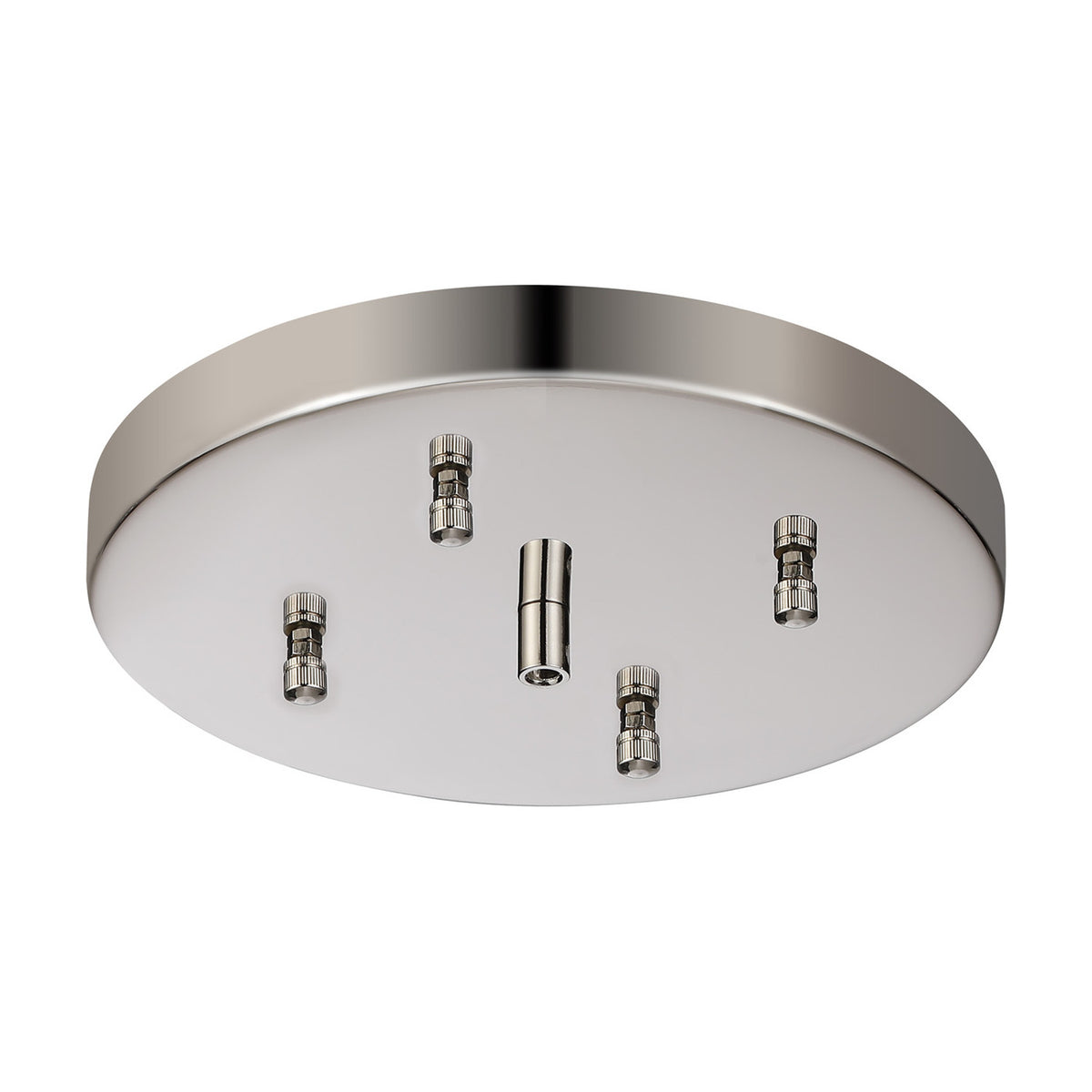 Hayes Round No-Hole Ceiling Rose 23cm - Polished Nickel