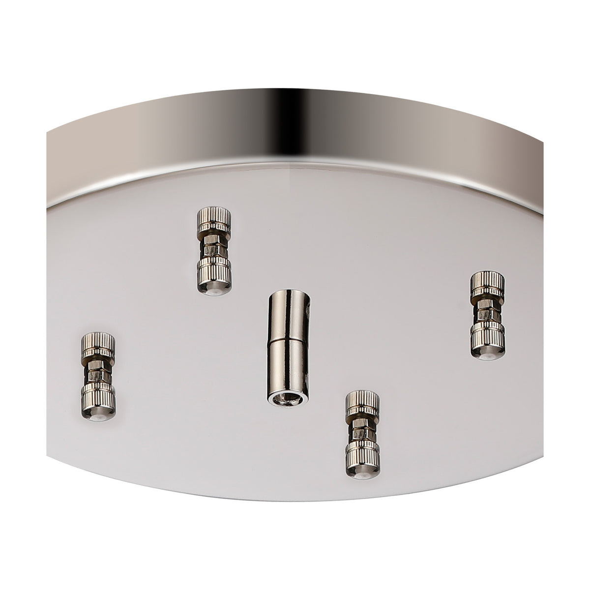 Hayes Round No-Hole Ceiling Rose 23cm - Polished Nickel