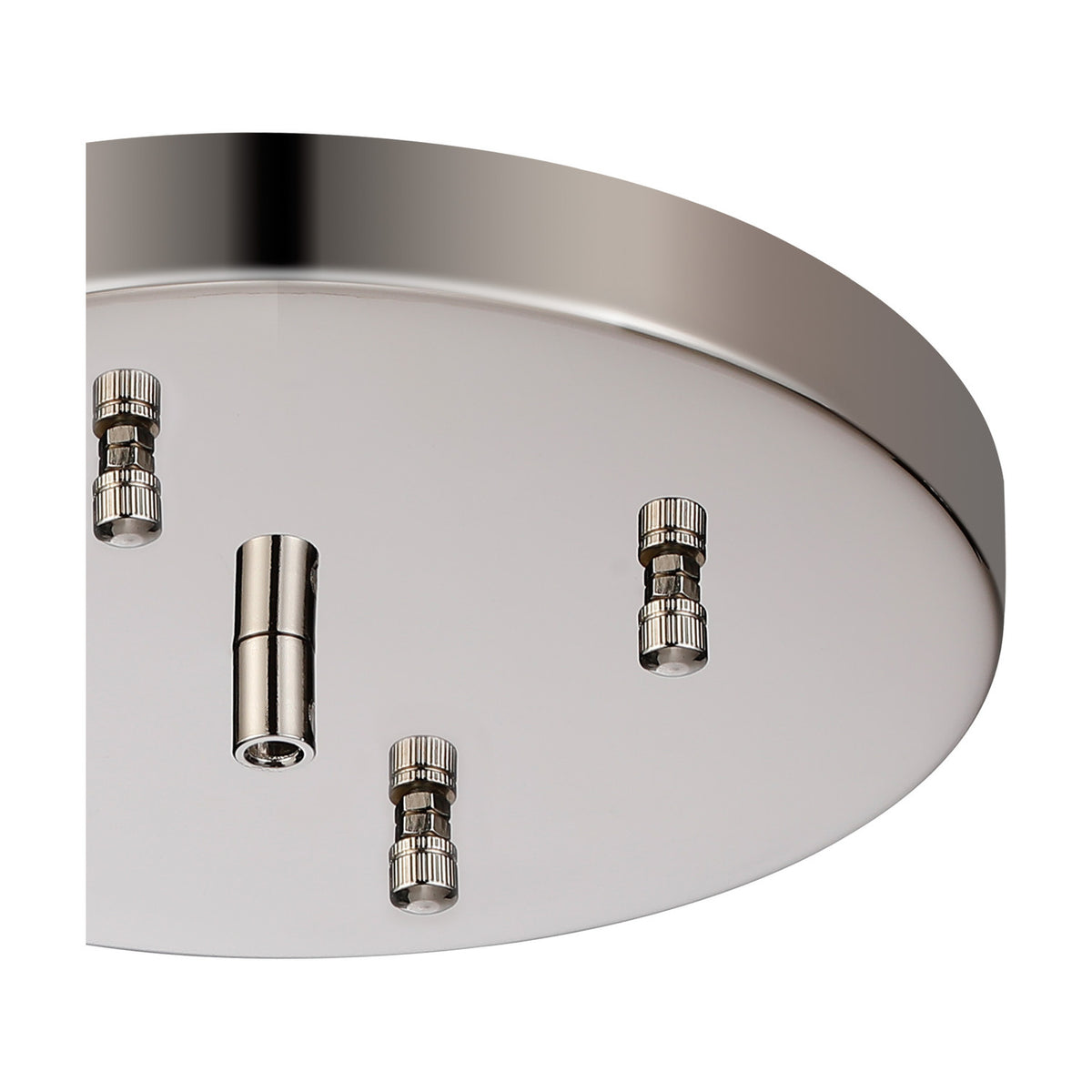 Hayes Round No-Hole Ceiling Rose 23cm - Polished Nickel