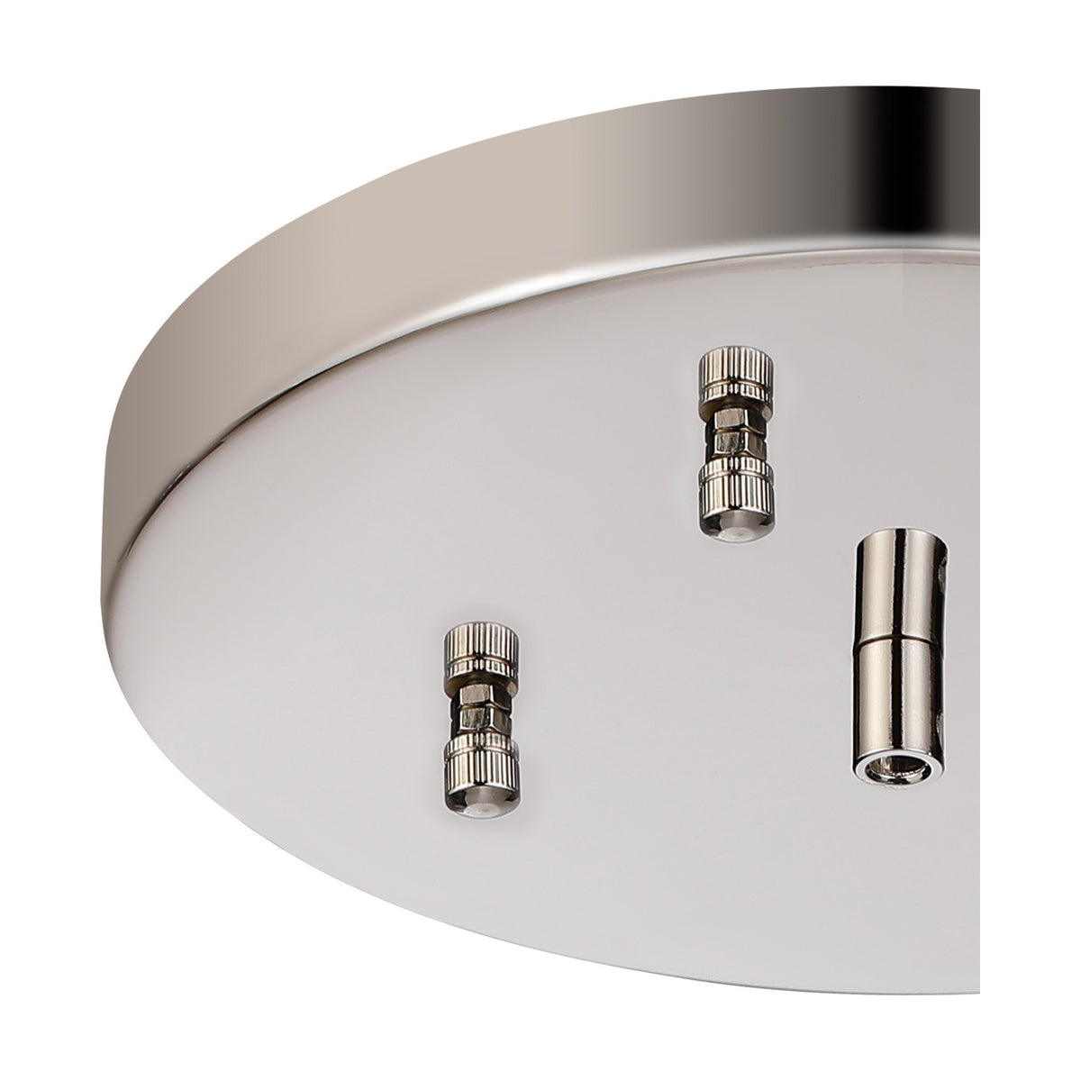 Hayes Round No-Hole Ceiling Rose 23cm - Polished Nickel