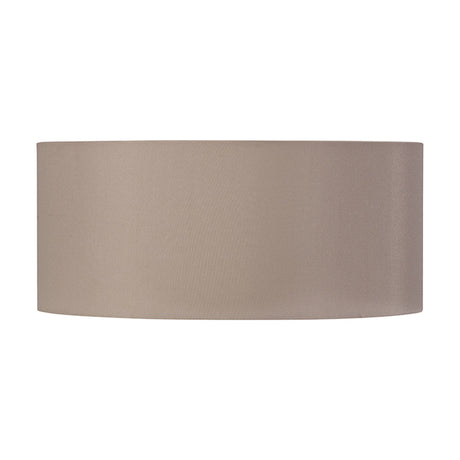 Serena Lamp Shade 35cm, a wide shallow cylinder in nude beige faux silk with a lighter inner lining, shown on a plain white background.