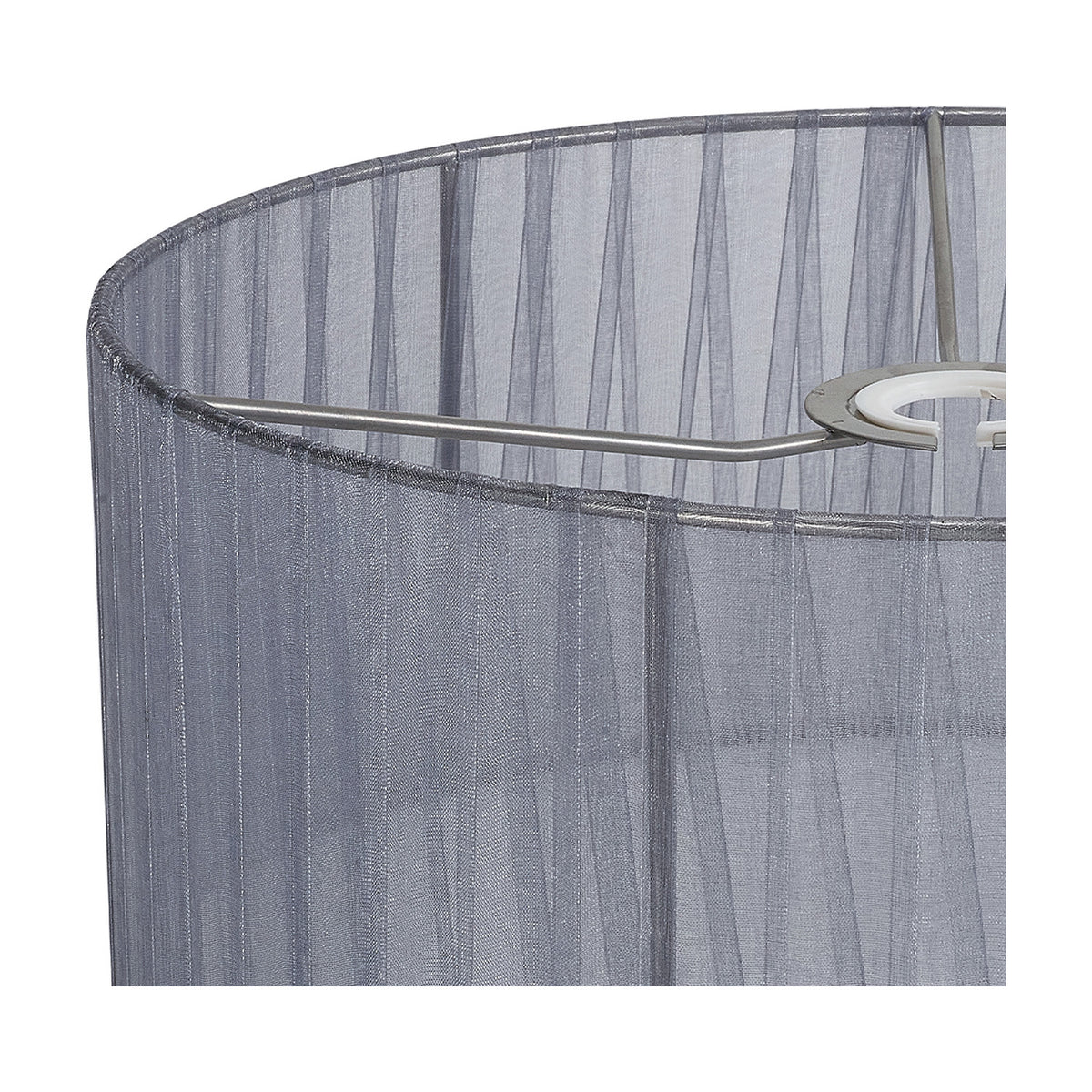 Serena Lamp Shade 35cm Organza Fabric - Grey