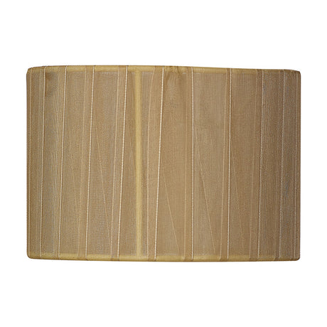 Serena Lamp Shade 16cm in soft bronze organza fabric, a shallow cylinder with vertical striped detailing, shown on a plain white background.