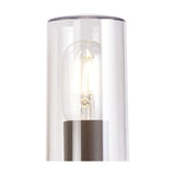 Milo IP54 Outdoor Wall Light 21.8cm High Clear - Dark Brown