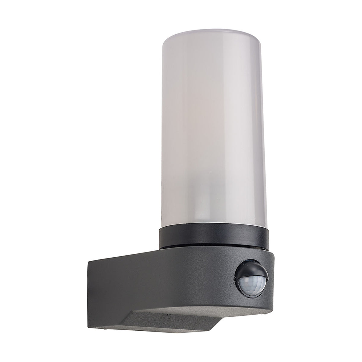 Milo IP54 Outdoor Wall Light 21.8cm High Opal - Dark Grey