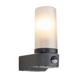 Milo IP54 Outdoor Wall Light 21.8cm High Opal - Dark Grey