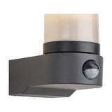 Milo IP54 Outdoor Wall Light 21.8cm High Opal - Dark Grey