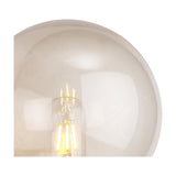 Milo IP54 Globe Outdoor Wall Light 27.3cm High Smoke - Dark Grey